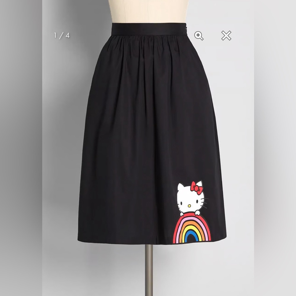 ModCloth x Hello Kitty Let's Go Rainbow A-Line Skirt - NWT